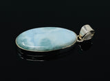 Larimar Pendant, Gemstone Pendant, Sterling Silver Pendant, Bohemian Jewelry, Natural Gemstone Pendant, 48.25 X 19.5mm