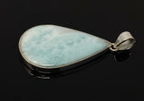 Larimar Pendant, Gemstone Pendant, Bohemian Jewelry, Sterling Silver Pendant, Natural Gemstone Pendant, 60.25 X 29.5mm