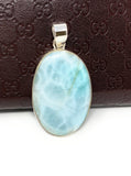Larimar Pendant, Gemstone Pendant, Larimar, Sterling Silver Bohemian Jewelry, Natural Gemstone Pendant, 53x28.15mm