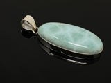 Larimar Pendant, Gemstone Pendant, Sterling Silver Pendant, Bohemian Jewelry, Natural Gemstone Pendant, 55.25x21mm