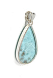 Larimar Pendant, Gemstone Pendant, Bohemian Jewelry, Sterling Silver Pendant, Natural Gemstone Pendant, 50.45 x 24mm