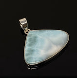 Larimar Pendant, Gemstone Pendant, Bohemian Jewelry, Sterling Silver Pendant, Natural Gemstone Pendant, 43.75mm X 42mm