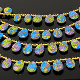 Mohave Copper Turquoise Beads, Gemstone Beads Turquoise Beads, Jewelry Supplies, Bulk Wholesale Beads, 8" Strand