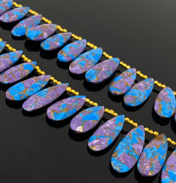 Mohave Copper Turquoise Beads, Gemstone Beads, Healing Crystal Beads, Turquoise Beads, Jewelry Supplies, Bulk Wholesale Beads, 8