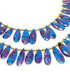 Mohave Copper Turquoise Beads, Gemstone Beads, Healing Crystal Beads, Turquoise Beads, Jewelry Supplies, Bulk Wholesale Beads, 8" Strand