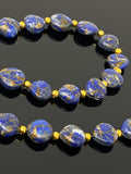 Mohave Lapis Lazuli Copper Beads, Healing Crystal Beads, Gemstone Beads, Lapis Lazuli Beads, Jewelry Supplies, 8" Strand