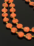 Mohave Orange Copper Turquoise Beads, Gemstone Beads, Wholesale Bulk Beads for DIY Jewelry Making, Jewelry Supplies, 8" Strand