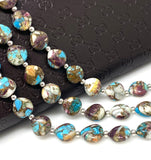 Oyster Copper Turquoise Beads, Turquoise Beads, Healing Crystal, Natural Gemstones, Wholesale Beads, Bulk Beads, 8" Strand