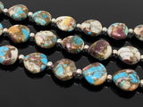Oyster Copper Turquoise Beads, Turquoise Beads, Healing Crystal, Natural Gemstones, Wholesale Beads, Bulk Beads, 8" Strand
