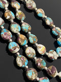 Oyster Copper Turquoise Beads, Turquoise Beads, Healing Crystal, Natural Gemstones, Wholesale Beads, Bulk Beads, 8" Strand