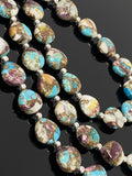 Oyster Copper Turquoise Beads, Turquoise Beads, Healing Crystal, Natural Gemstones, Wholesale Beads, Bulk Beads, 8" Strand