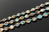 Oyster Copper Turquoise Beads, Turquoise Beads, Healing Crystal, Natural Gemstones, Wholesale Beads, Bulk Beads, 8" Strand