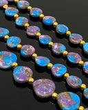 Mohave Copper Turquoise Beads, Gemstone Beads, Healing Crystal Beads, Turquoise Beads, Jewelry Supplies, Bulk Wholesale Beads, 8" Strand