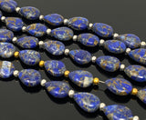 Mohave Lapis Lazuli Copper Beads, Healing Crystal Beads, Gemstone Beads, Lapis Lazuli Beads, Jewelry Supplies, 8" Strand