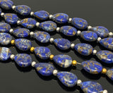 Mohave Lapis Lazuli Copper Beads, Healing Crystal Beads, Gemstone Beads, Lapis Lazuli Beads, Jewelry Supplies, 8" Strand