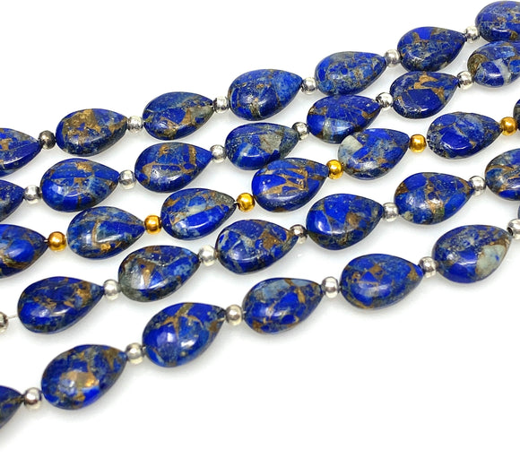 Mohave Lapis Lazuli Copper Beads, Healing Crystal Beads, Gemstone Beads, Lapis Lazuli Beads, Jewelry Supplies, 8