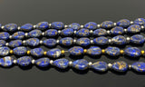 Mohave Lapis Lazuli Copper Beads, Healing Crystal Beads, Gemstone Beads, Lapis Lazuli Beads, Jewelry Supplies, 8" Strand