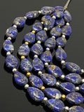 Mohave Lapis Lazuli Copper Beads, Healing Crystal Beads, Gemstone Beads, Lapis Lazuli Beads, Jewelry Supplies, 8" Strand