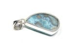 Larimar Pendant, Gemstone Pendant, Bohemian Jewelry, Sterling Silver Pendant, Natural Gemstone Pendant, 43mm X 21mm