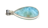 Larimar Pendant, Gemstone Pendant, Bohemian Jewelry, Sterling Silver Pendant, Natural Gemstone Pendant, 52.5mm x 23mm