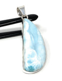 Larimar Pendant, Gemstone Pendant, Bohemian Jewelry, Sterling Silver Pendant, Natural Gemstone Pendant, 57 X 18.75mm