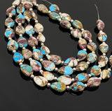 Oyster Copper Turquoise Beads, Turquoise Beads, Healing Crystal, Natural Gemstones, Wholesale Beads, Bulk Beads, 8" Strand