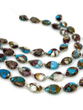 Oyster Copper Turquoise Beads, Turquoise Beads, Healing Crystal, Natural Gemstones, Wholesale Beads, Bulk Beads, 8" Strand