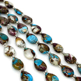 Oyster Copper Turquoise Beads, Turquoise Beads, Healing Crystal, Natural Gemstones, Wholesale Beads, Bulk Beads, 8" Strand