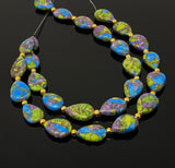 Mohave Copper Turquoise Beads, Gemstone Beads Turquoise Beads, Jewelry Supplies, Bulk Wholesale Beads, 8" Strand