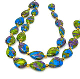 Mohave Copper Turquoise Beads, Gemstone Beads Turquoise Beads, Jewelry Supplies, Bulk Wholesale Beads, 8" Strand