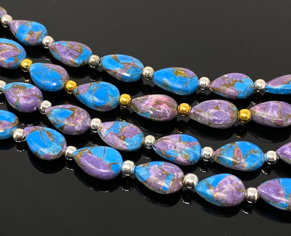 Mohave Copper Turquoise Beads, Gemstone Beads, Healing Crystal Beads, Turquoise Beads, Jewelry Supplies, Bulk Wholesale Beads, 8