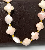 Pink Opal Gemstone Beads - Flower Shape, Pink Opal Beads, Bulk Wholesale Beads, Jewelry Supplies for Jewelry Making, 8” Strand