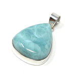 Larimar Pendant, Gemstone Pendant, Bohemian Jewelry, Sterling Silver Pendant, Natural Gemstone Pendant, 42.35 x 23.5mm