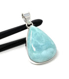 Larimar Pendant, Gemstone Pendant, Bohemian Jewelry, Sterling Silver Pendant, Natural Gemstone Pendant, 42.35 x 23.5mm