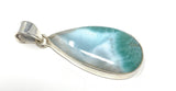 Larimar Pendant, Gemstone Pendant, Bohemian Jewelry, Sterling Silver Pendant, Natural Gemstone Pendant, 48mm x 20mm