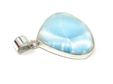 Larimar Pendant, Gemstone Pendant, Bohemian Jewelry, Sterling Silver Pendant, Natural Gemstone Pendant, 44mm x 33.35mm