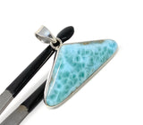 Larimar Gemstone Pendant, Bohemian Jewelry, Spiritual Healing Crystal Jewelry, Chakra Jewelry, December Birthstone Pendant, 34mm X 46.45mm