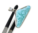 Larimar Pendant, Gemstone Pendant, Bohemian Jewelry, Sterling Silver Pendant, Natural Gemstone Pendant, 34mm X 46.45mm