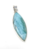 Larimar Pendant, Gemstone Pendant, Bohemian Jewelry, Sterling Silver Pendant, Natural Gemstone Pendant, 66.45 x 21mm