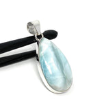 Larimar Pendant, Gemstone Pendant, Bohemian Jewelry, Sterling Silver Pendant, Natural Gemstone Pendant, 47.25mm x 19.5mm