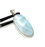 Natural Larimar Pendant, Sterling Silver Gemstone Jewelry, Wholesale DIY Pendants Jewelry Supplies, Gifts for Her, 64mm X 28.15mm