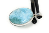 Natural Larimar Pendant, Sterling Silver Gemstone Jewelry, Wholesale DIY Pendants Jewelry Supplies, Gifts for Her, 45mm X 28.10mm