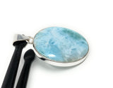 Natural Larimar Pendant, Sterling Silver Gemstone Jewelry, Wholesale DIY Pendants Jewelry Supplies, Gifts for Her, 45mm X 28.10mm