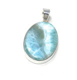 Natural Larimar Pendant, Sterling Silver Gemstone Jewelry, Wholesale DIY Pendants Jewelry Supplies, Gifts for Her, 49mm X 23.35mm