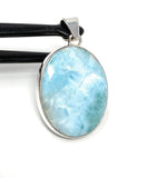 Natural Larimar Pendant, Sterling Silver Gemstone Jewelry, Wholesale DIY Pendants Jewelry Supplies, Gifts for Her, 45mm X 28.10mm