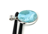 Natural Larimar Pendant, Sterling Silver Gemstone Jewelry, Wholesale DIY Pendants Jewelry Supplies, Gifts for Her, 42.5mm X 24.75mm