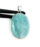 Natural Larimar Pendant, Sterling Silver Gemstone Jewelry, Wholesale DIY Pendants Jewelry Supplies, Gifts for Her, 52mm X 31.85mm