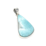 Larimar Pendant, Gemstone Pendant, Bohemian Jewelry, Sterling Silver Pendant, Natural Gemstone Pendant, 53mm x 26.3mm