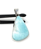 Larimar Pendant, Gemstone Pendant, Bohemian Jewelry, Sterling Silver Pendant, Natural Gemstone Pendant, 53mm x 26.3mm