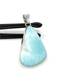 Larimar Pendant, Gemstone Pendant, Bohemian Jewelry, Sterling Silver Pendant, Natural Gemstone Pendant, 53mm x 26.3mm